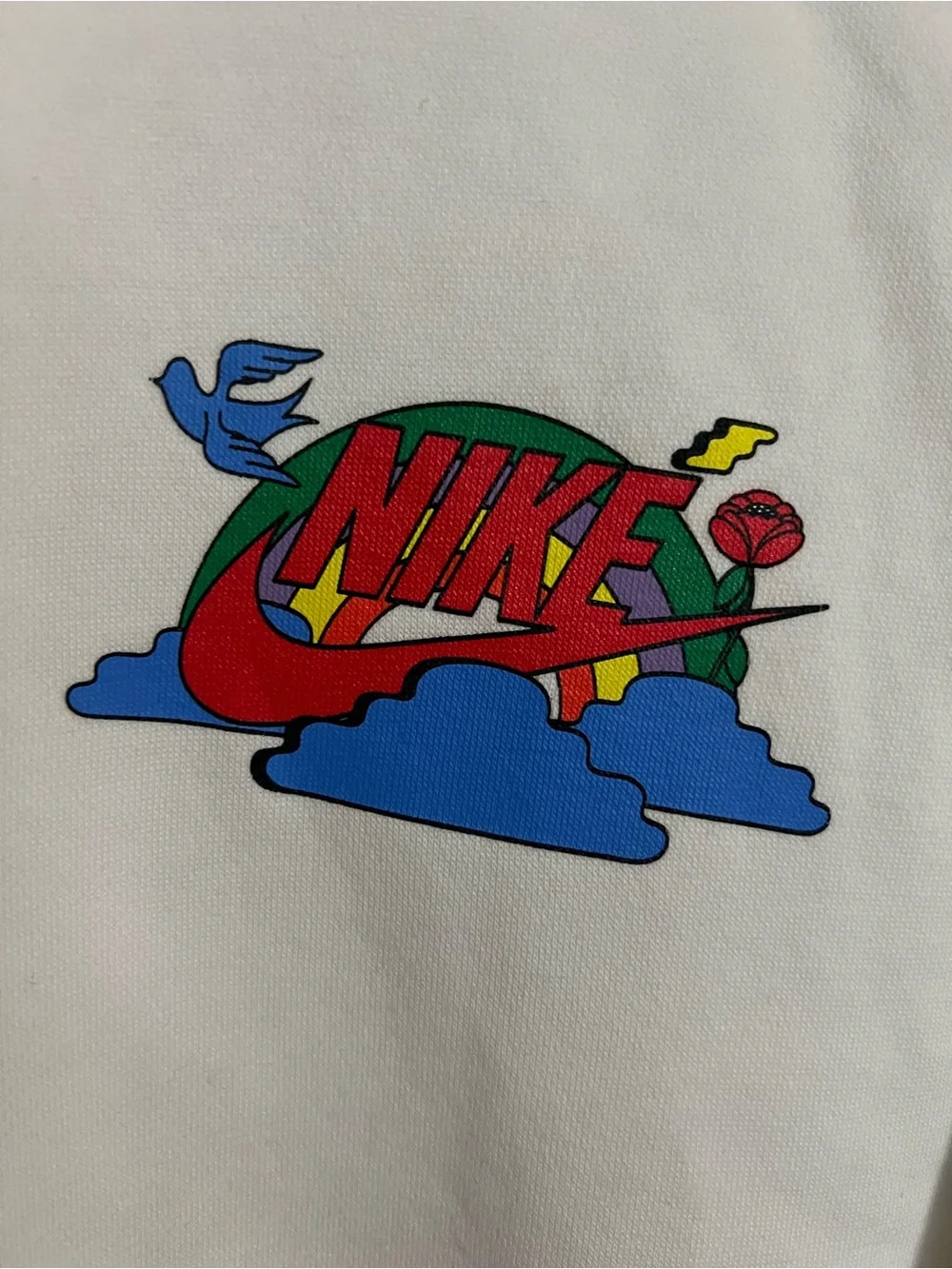 NIKE Fleece Activewear Athleisure Retro Colorful‎ Graphic Crewneck Men's Size S